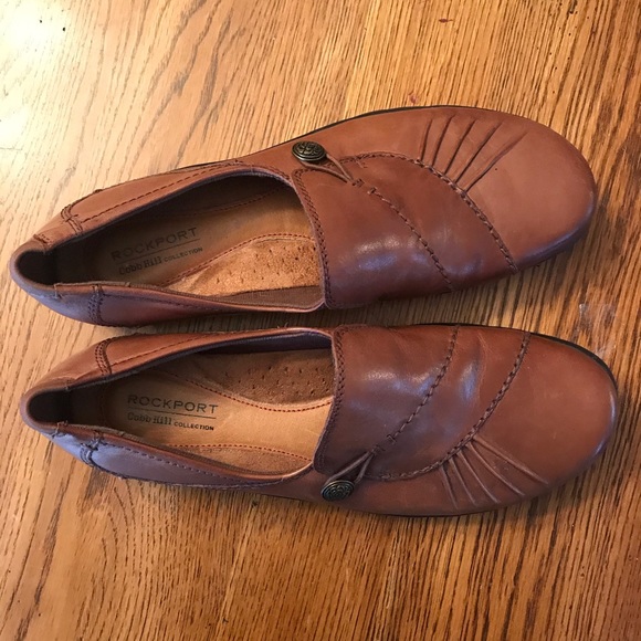 Rockport Brown Leather Upper Loafers Sz 8N - Picture 3 of 8
